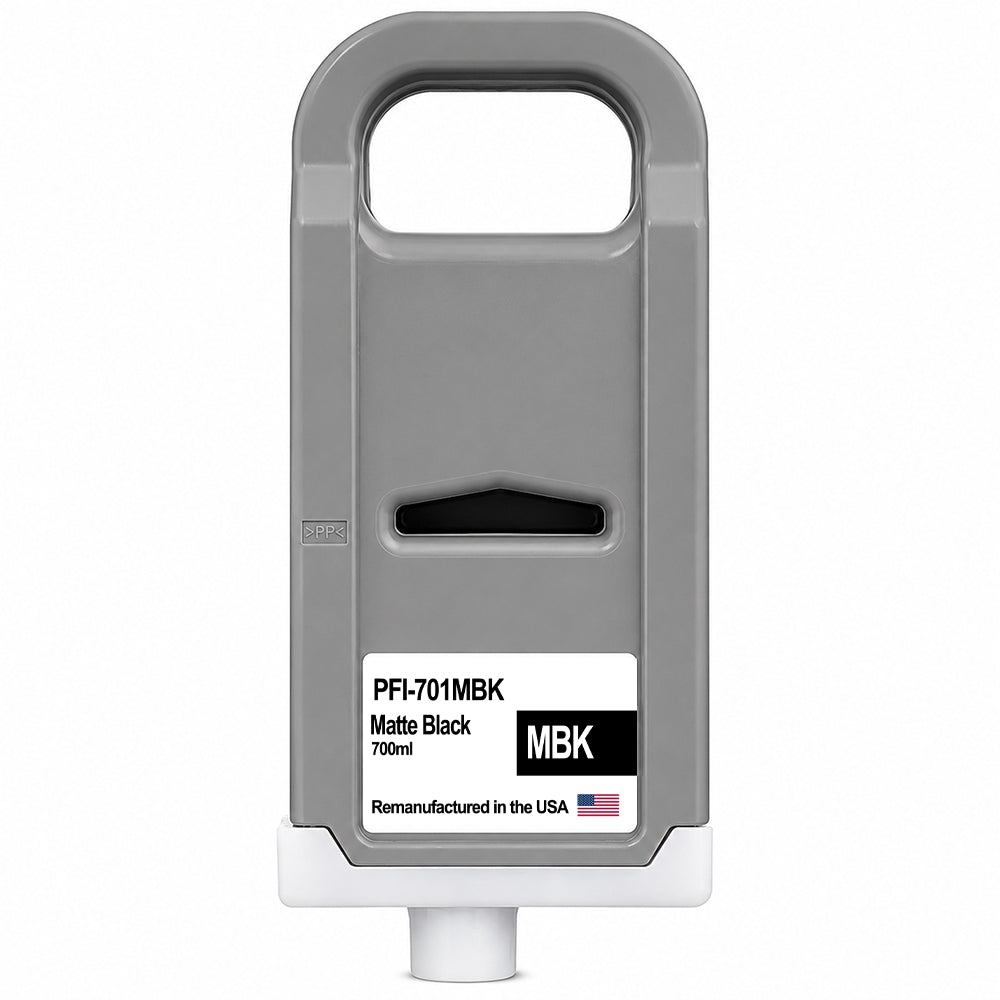 U.S. Remanufactured for Canon PFI-701MBK 700ml Matte Black Ink Cartridge