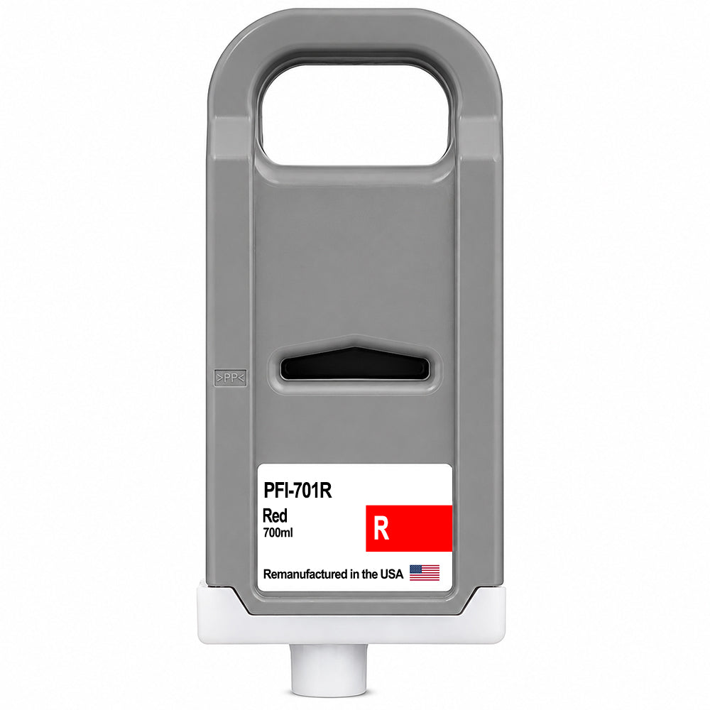 U.S. Remanufactured for Canon PFI-701R 700ml Red  Ink Cartridge
