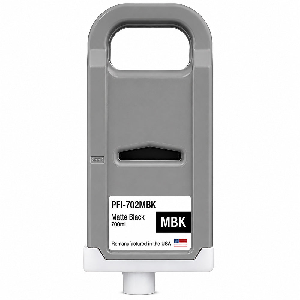 U.S. Remanufactured for Canon PFI-702MBK 700ml Matte Black Ink Cartridge