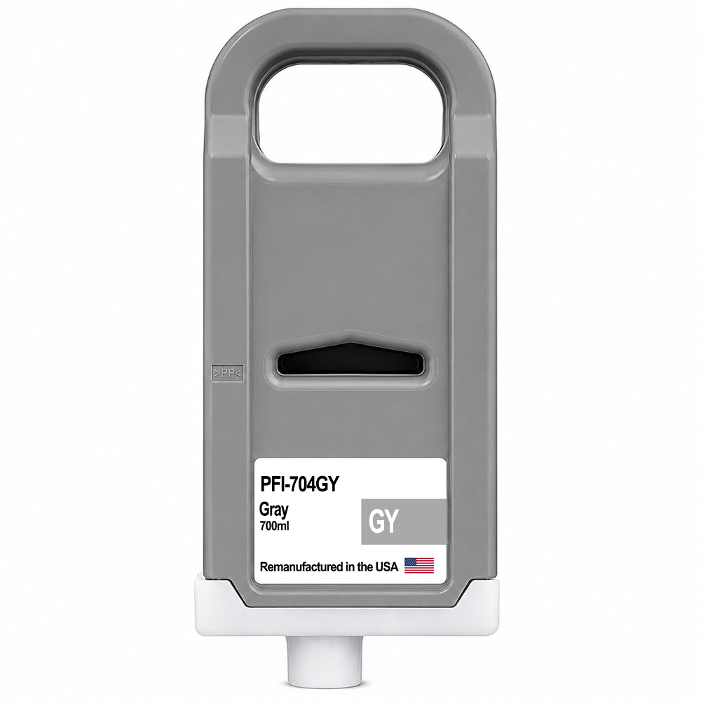 U.S. Remanufactured for Canon PFI-704GY 700ml Gray Ink Cartridge