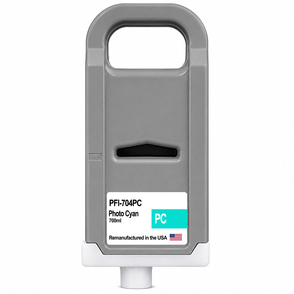 U.S. Remanufactured for Canon PFI-704PC 700ml Photo Cyan Ink Cartridge