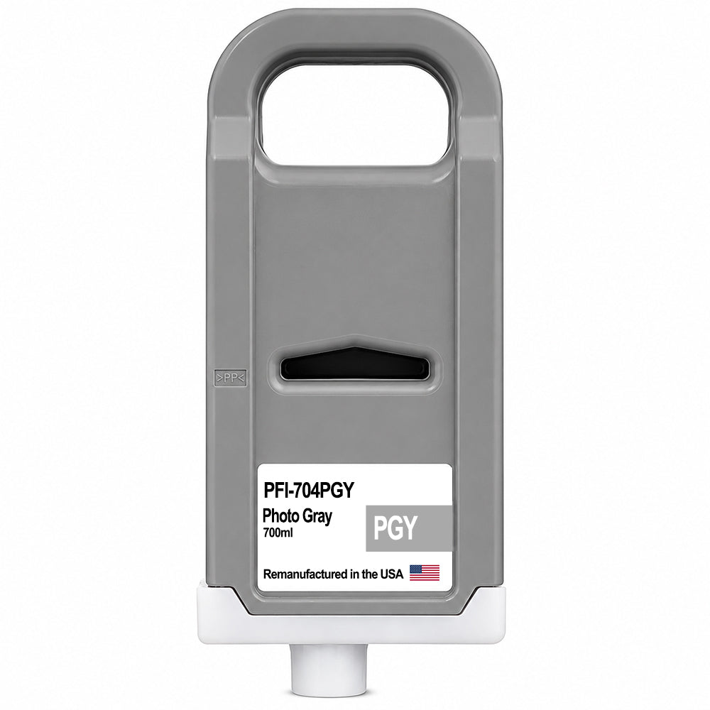U.S. Remanufactured for Canon PFI-704PGY 700ml Photo Gray Ink Cartridge