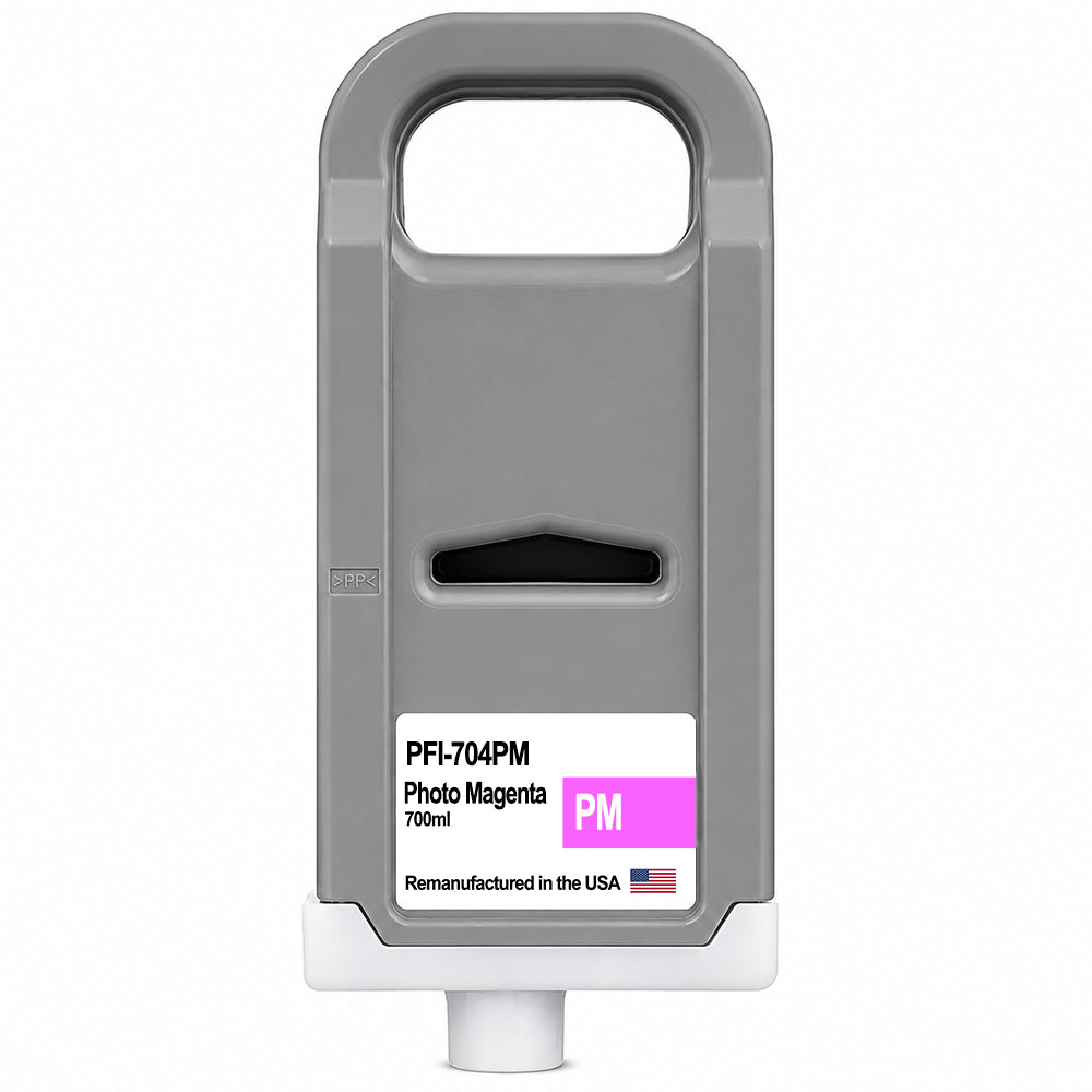U.S. Remanufactured for Canon PFI-704PM 700ml Photo Magenta Ink Cartridge
