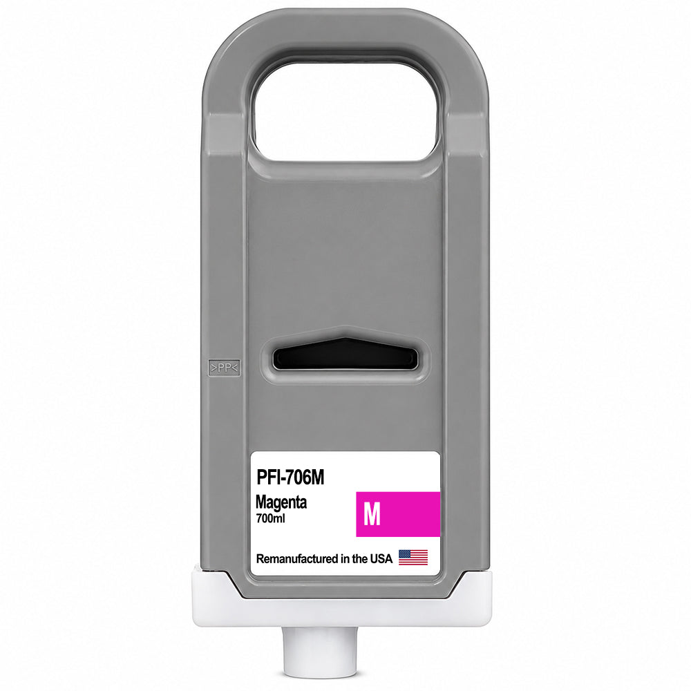 U.S. Remanufactured for Canon PFI-706M 700ml Magenta Ink Cartridge