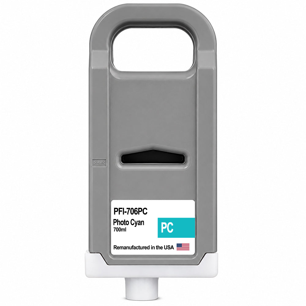 U.S. Remanufactured for Canon PFI-706PC 700ml Photo Cyan Ink Cartridge