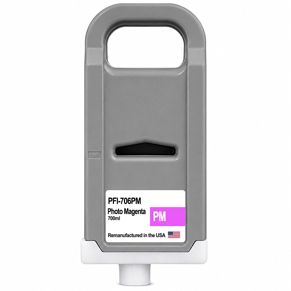 U.S. Remanufactured for Canon PFI-706PM 700ml Photo Magenta Ink Cartridge