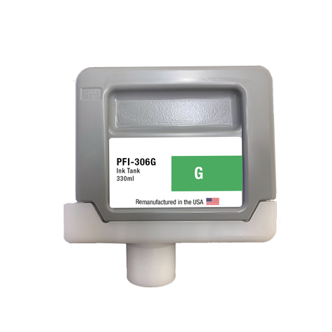 U.S. Remanufactured for Canon PFI-306G 330ml Green Ink Cartridge