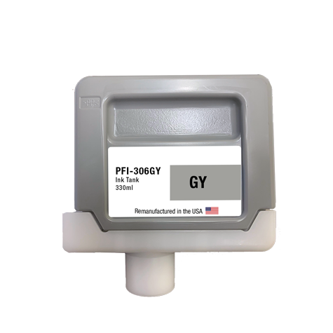 U.S. Remanufactured for Canon PFI-306GY 330ml Gray Ink Cartridge