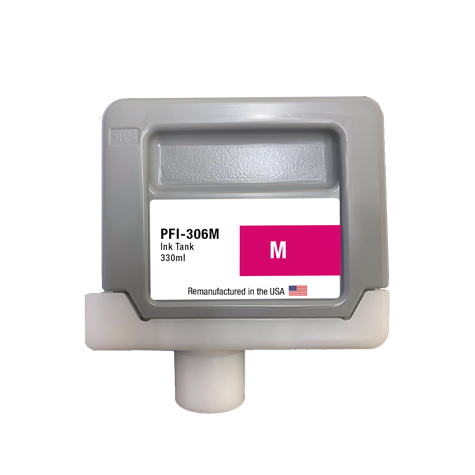 U.S. Remanufactured for Canon PFI-306M 330ml Magenta Ink Cartridge