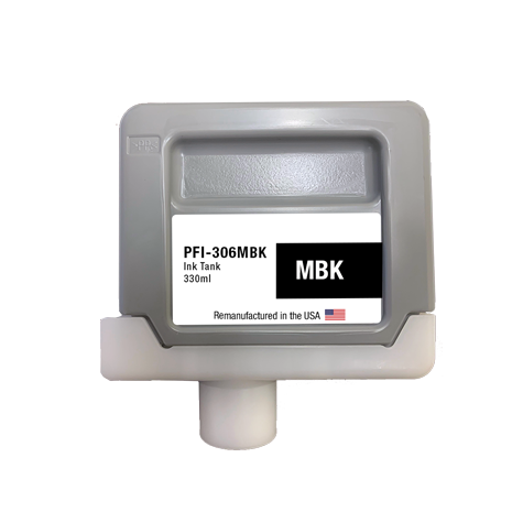 U.S. Remanufactured for Canon PFI-306MBK 330ml Matte Black Ink Cartridge