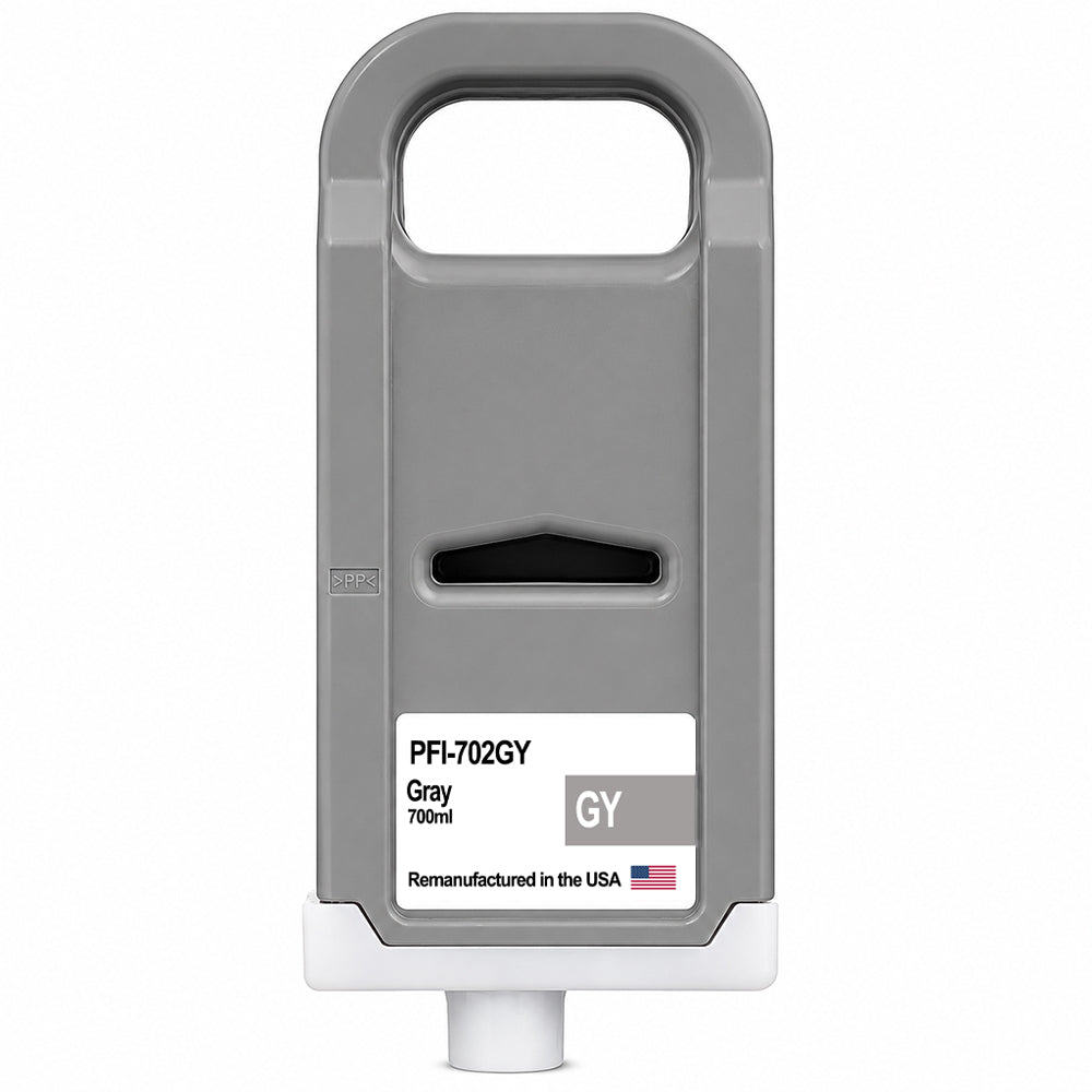 U.S. Remanufactured for Canon PFI-702GY 700ml Gray Ink Cartridge