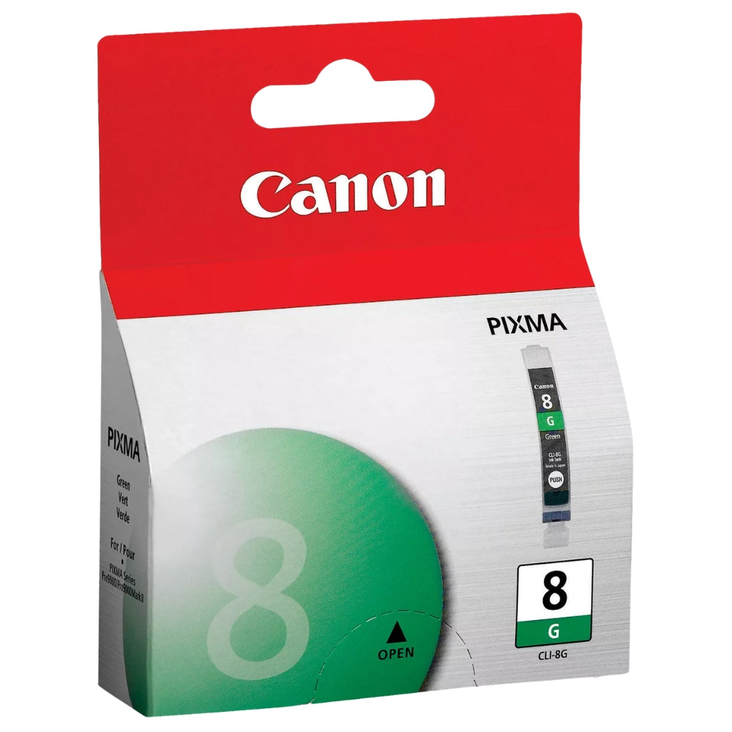New, Pre-Owned - Canon CLI-8 Standard Yield Green Ink Tank