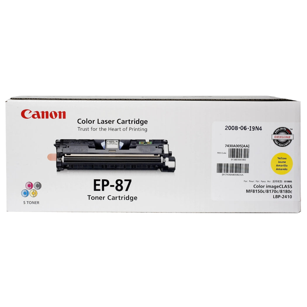 New, Pre-Owned -  EP-87 Yellow Toner Cartridge, 7430A005