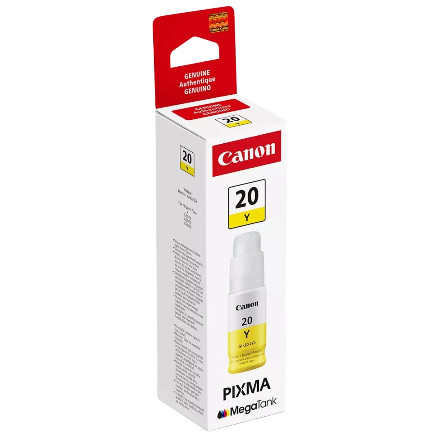 New, Pre-Owned - Canon GI-20 High-Yield Yellow Ink Bottle, 3396C001
