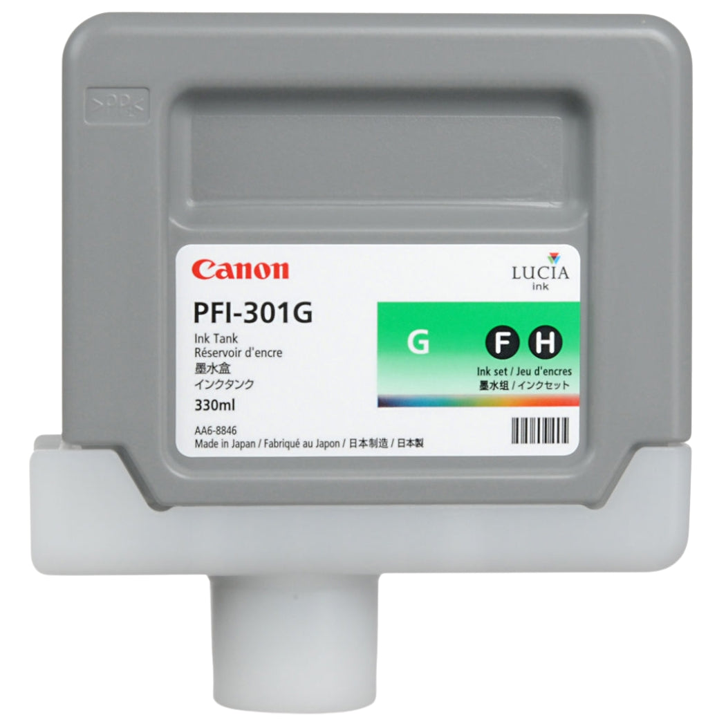 New, Pre-Owned - Canon PFI-301G Standard-Yield Green Ink Cartridge, 1493B001AA