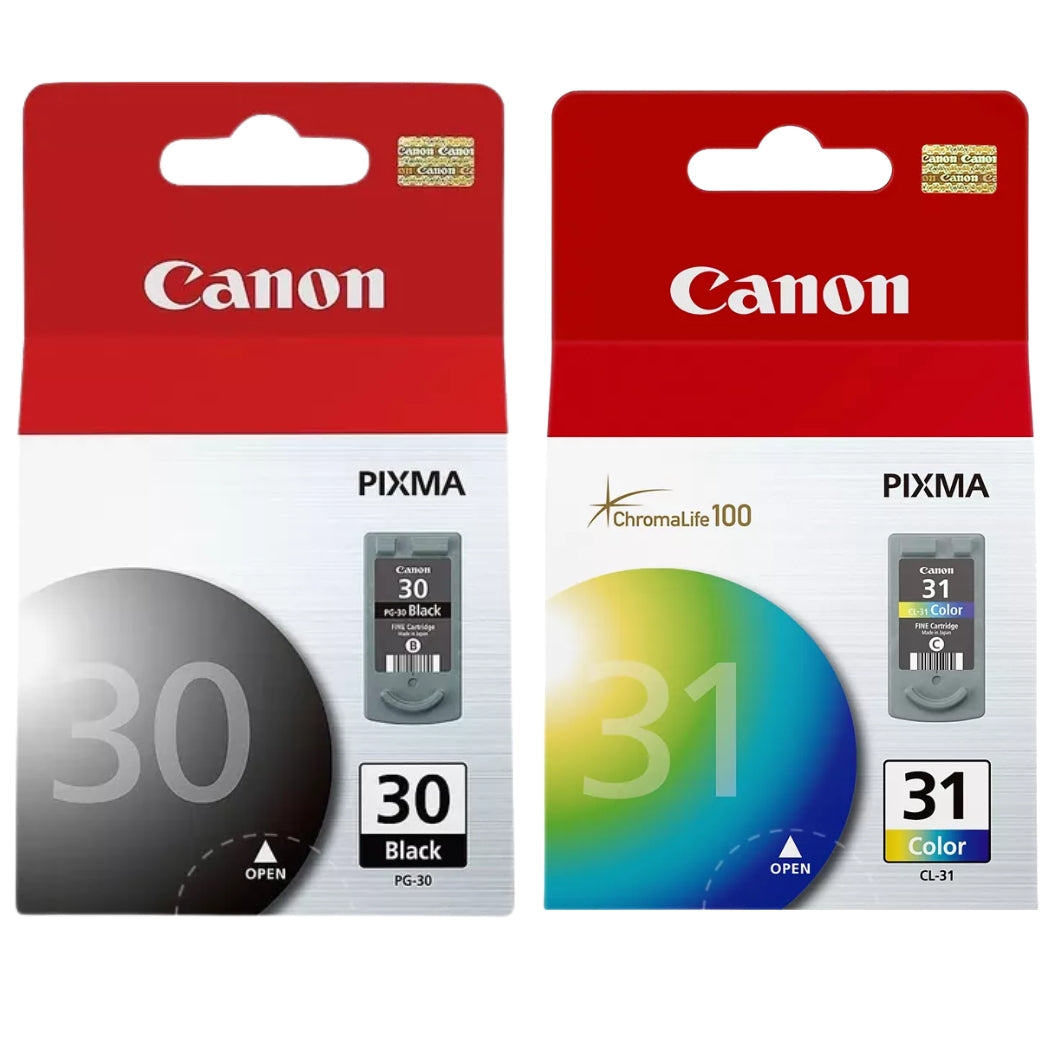 New, Pre-Owned - Canon PG-30 Black and CL-31 Color Printer Ink Cartridges