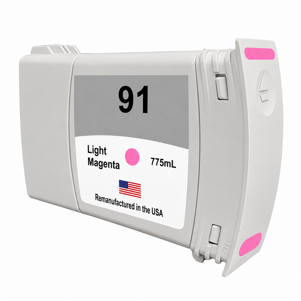 U.S. Remanufactured for HP 91 775mL (C9471A) Light Magenta Ink Cartridge
