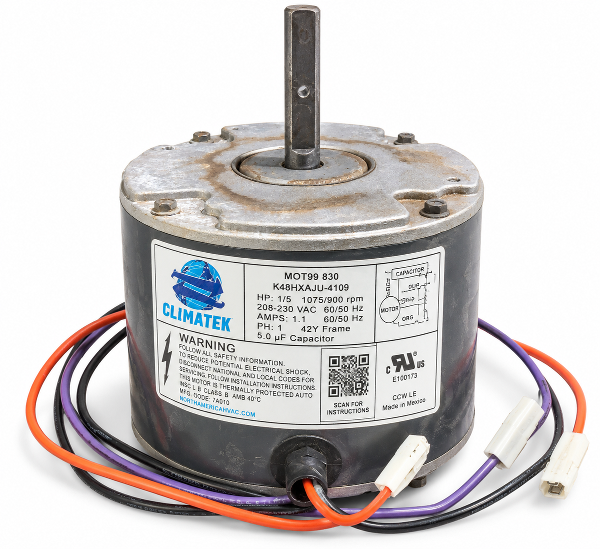 ClimaTek MOT99 830 K48HXAJU-4109 motor white background