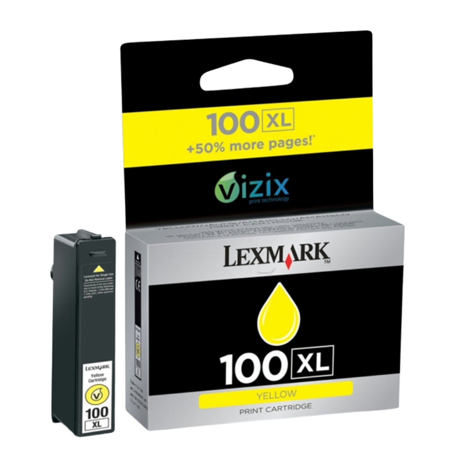 New, Pre-Owned - Lexmark 14N1095 100XL Yellow Ink Cartridge