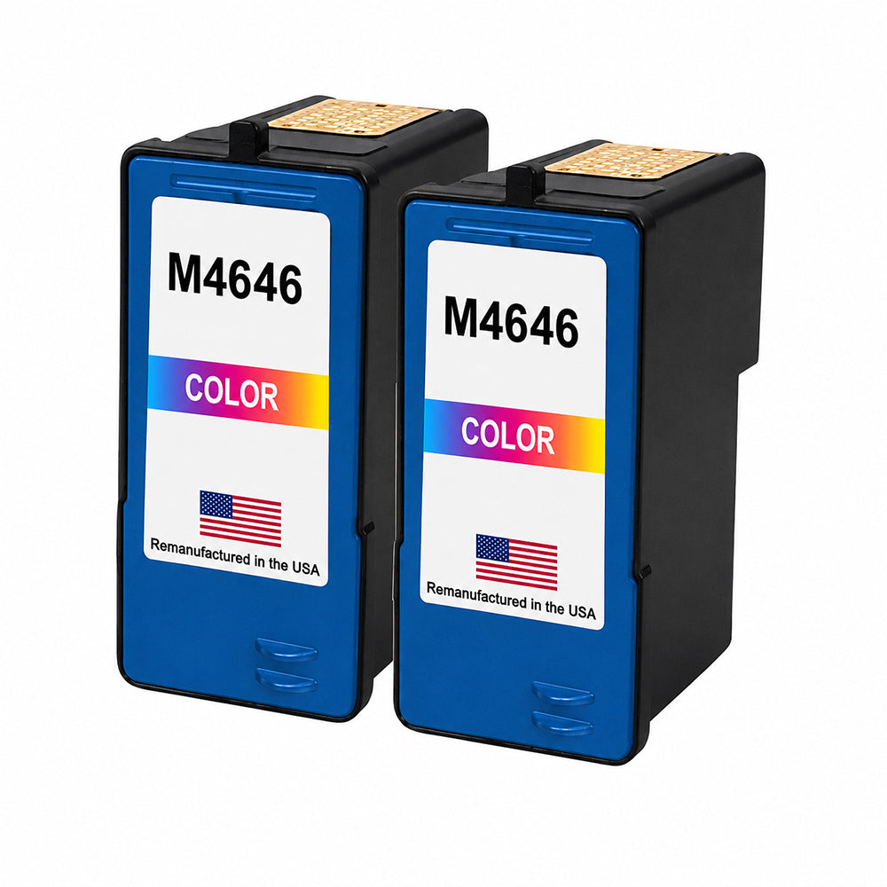 U.S. Remanufactured Ink Cartridges for Dell Series 5 M4646 Color Twin Pack