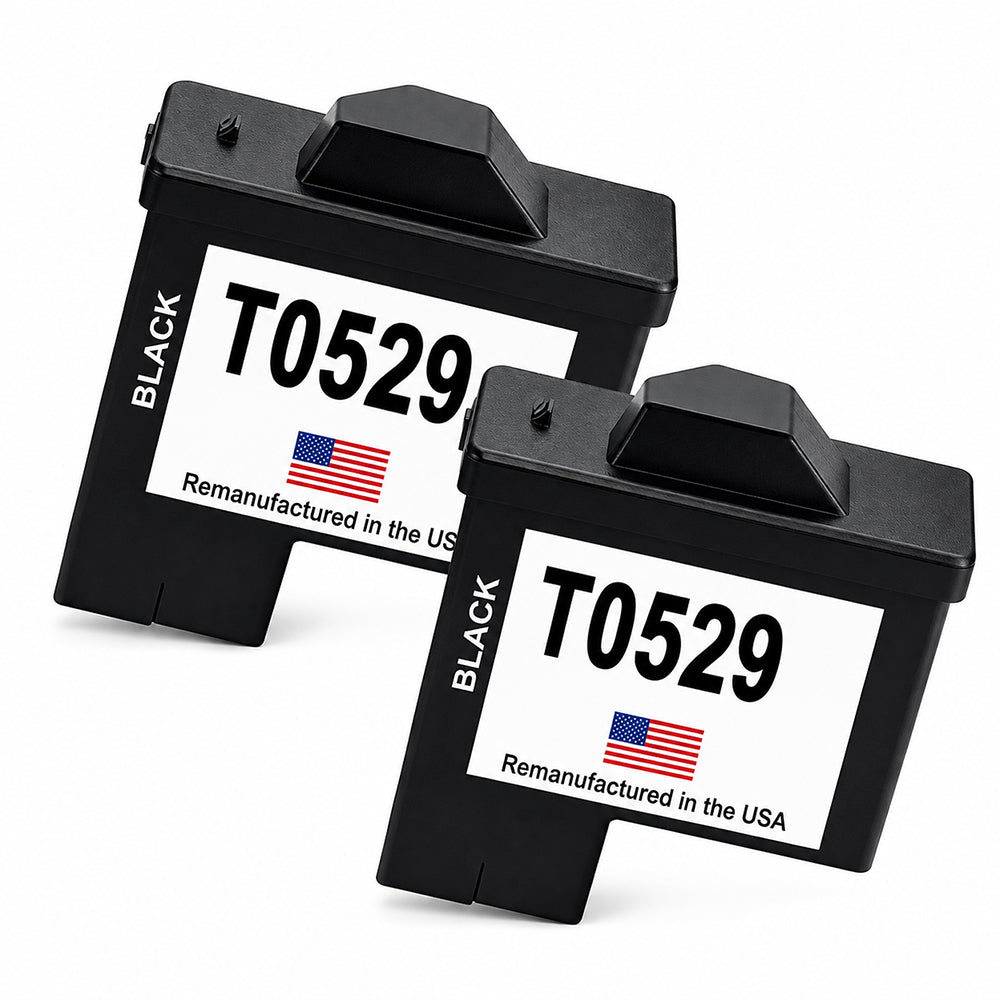 U.S. Remanufactured for Dell Series 1 T0529 Black Ink Cartridges Twin Pack