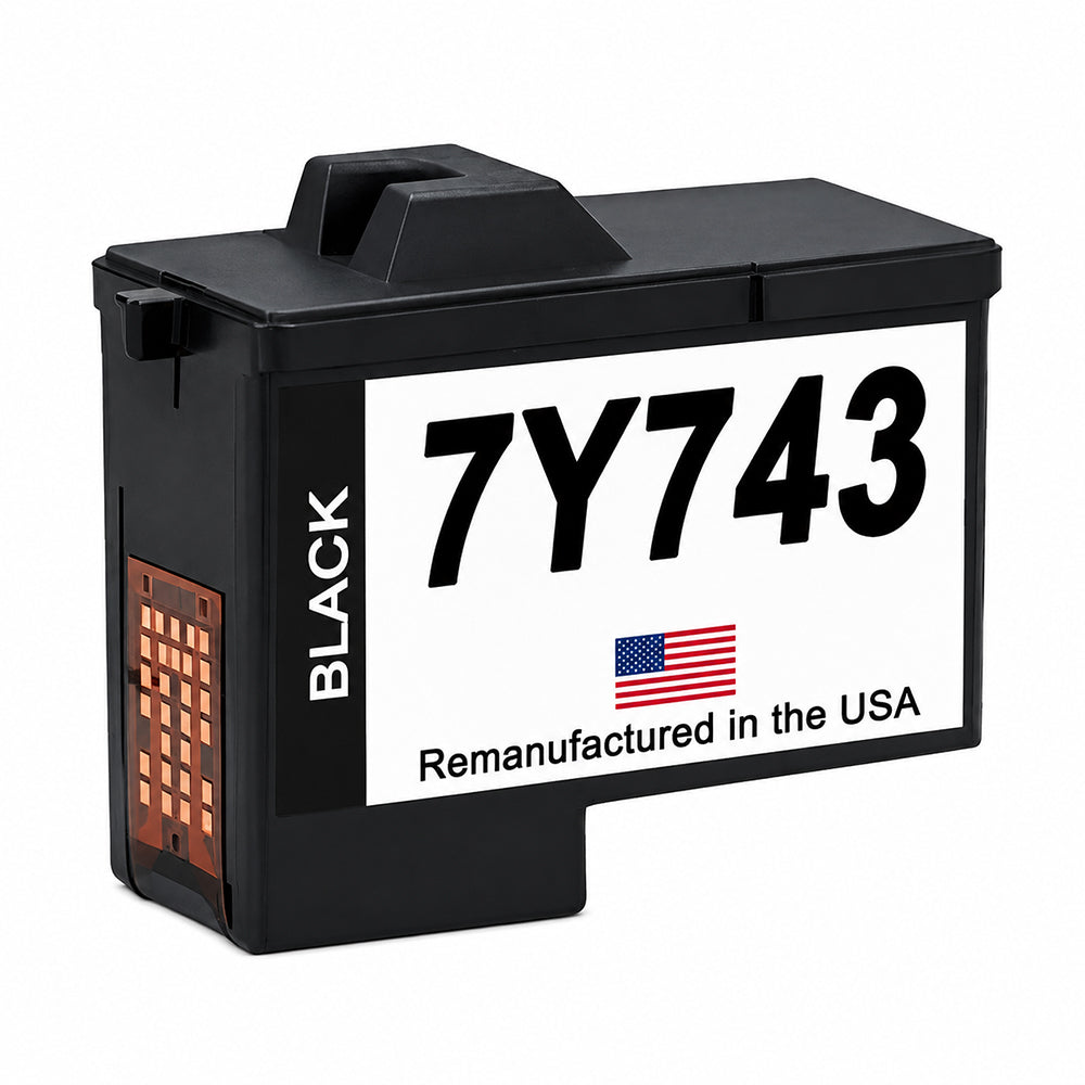 U.S. Remanufactured for Dell Series 2 7Y743 Black Ink Cartridge