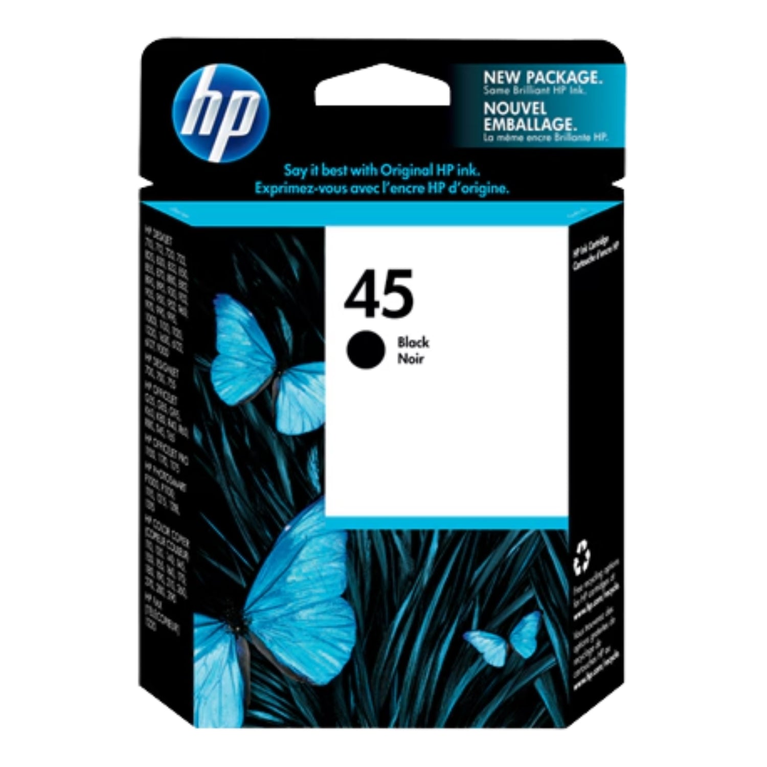 New, Pre-Owned - HP 45 (51645A) Black Ink Cartridge