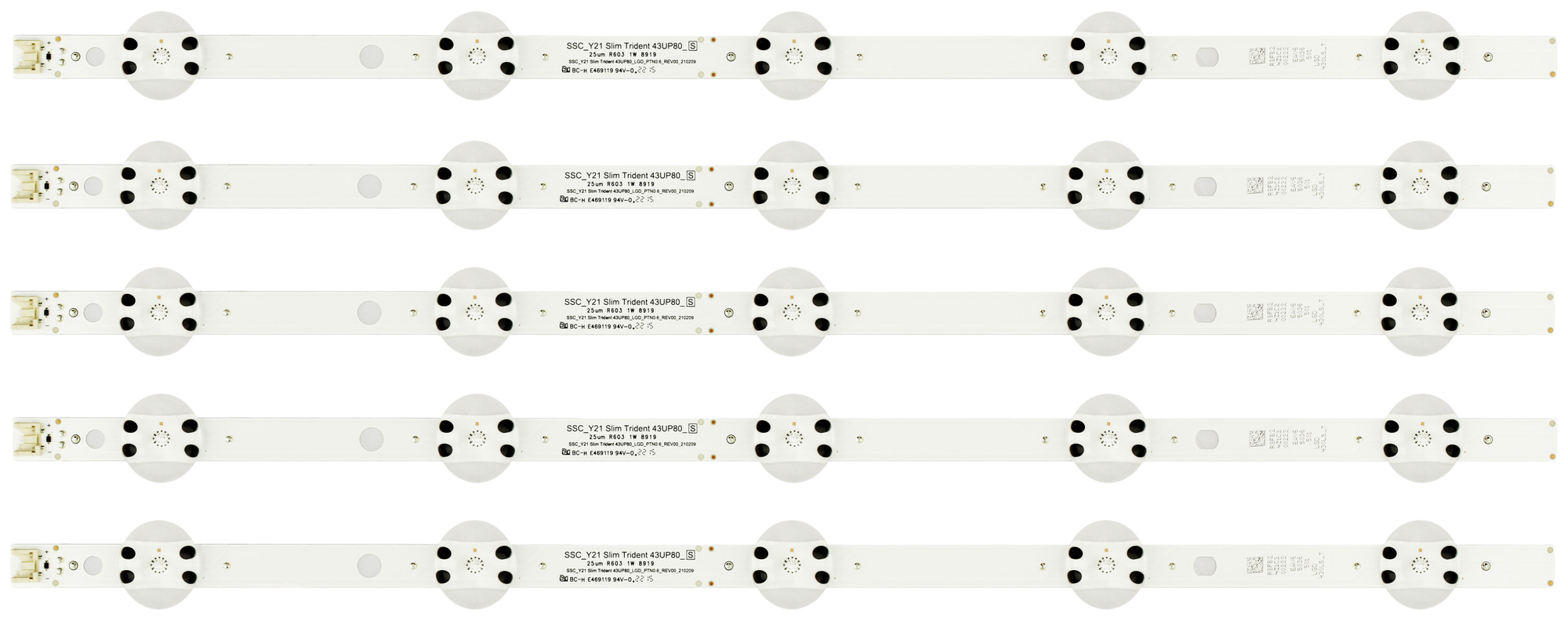 LG EAV65036501 LED Backlight Strips (5) 43UQ7590PUB