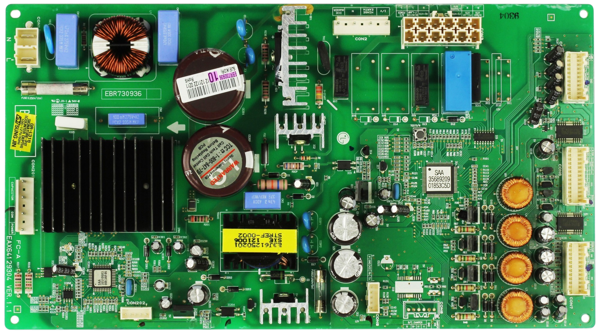 LG EBR73093610 Refrigerator Control Board