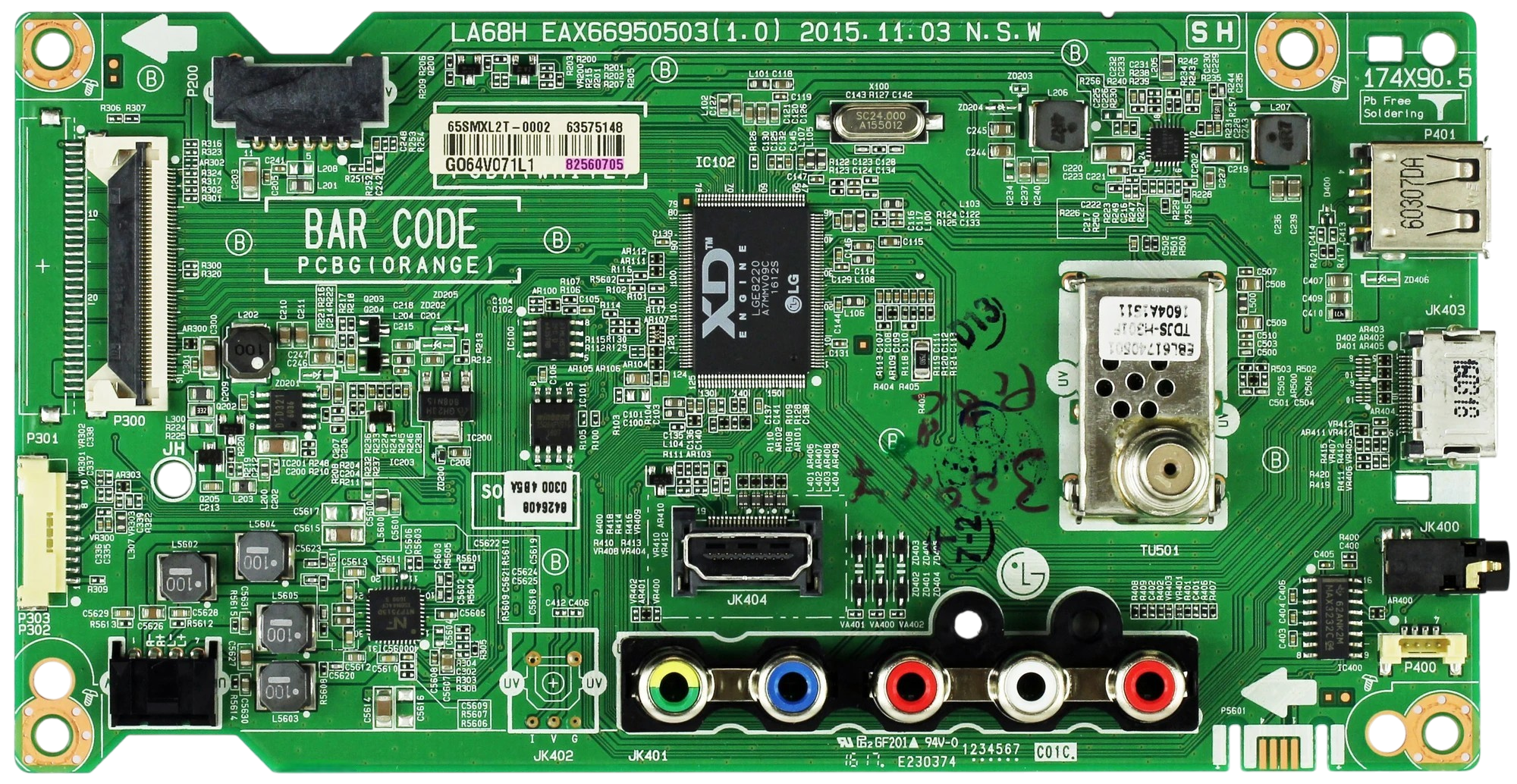 EBR82560705 LG Main Board, EAX66950503(1.0), 63575148, 82560705, 49LF5400-UE AUSWLJM, 49LF5400-UE
