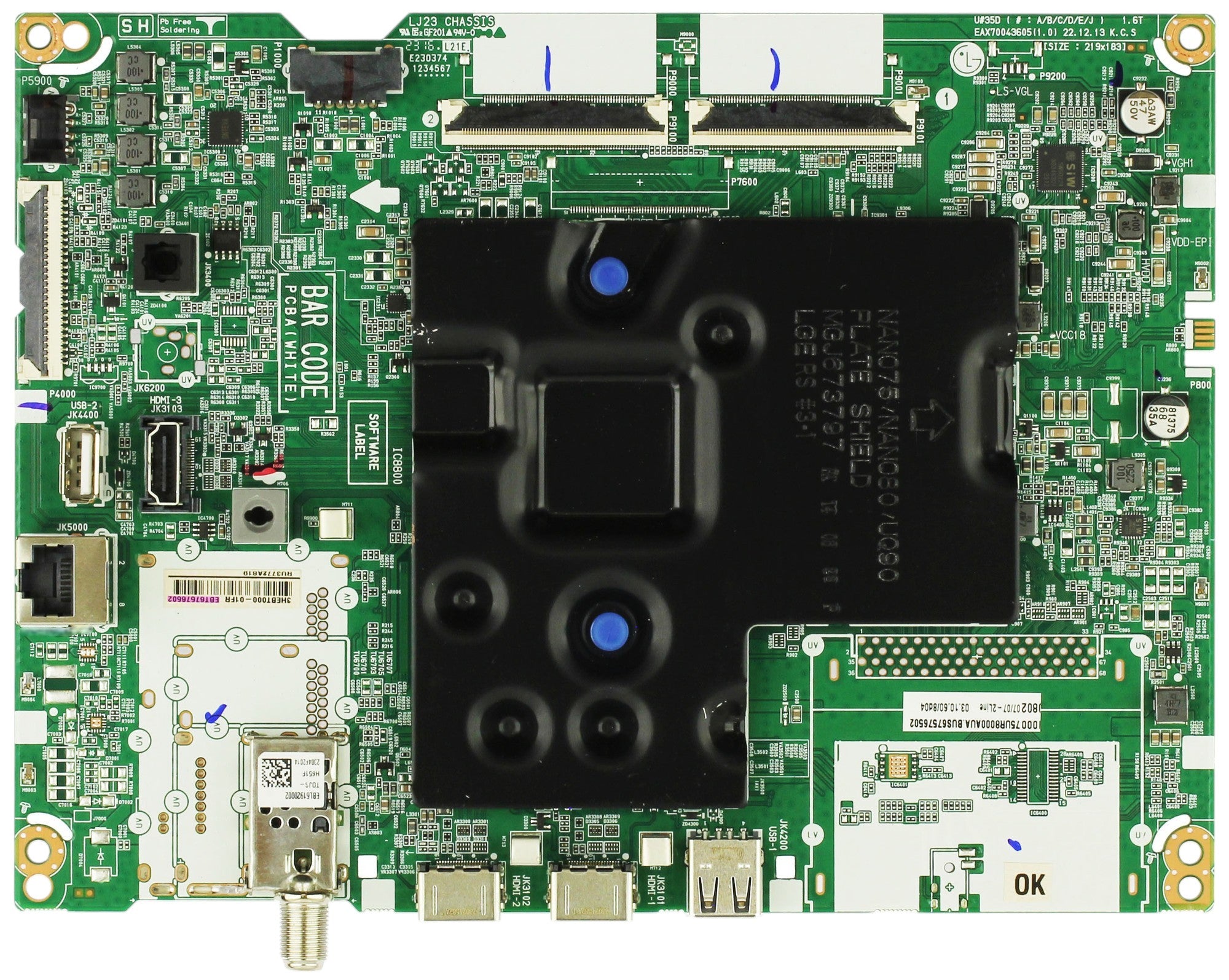 EBT67576502, LG Main Board, EAX70043604(1.0), 75UR8000AUA.BUSFLKR, 75UR8000AUA
