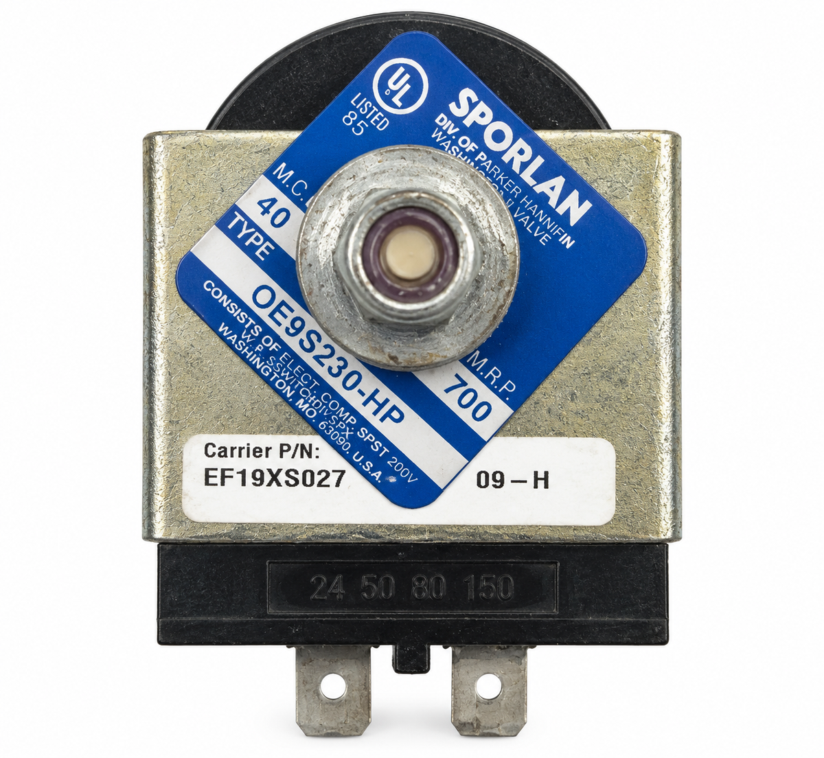 Carrier EF19XS027 Sporlan OE9S230-HP solenoid valve component