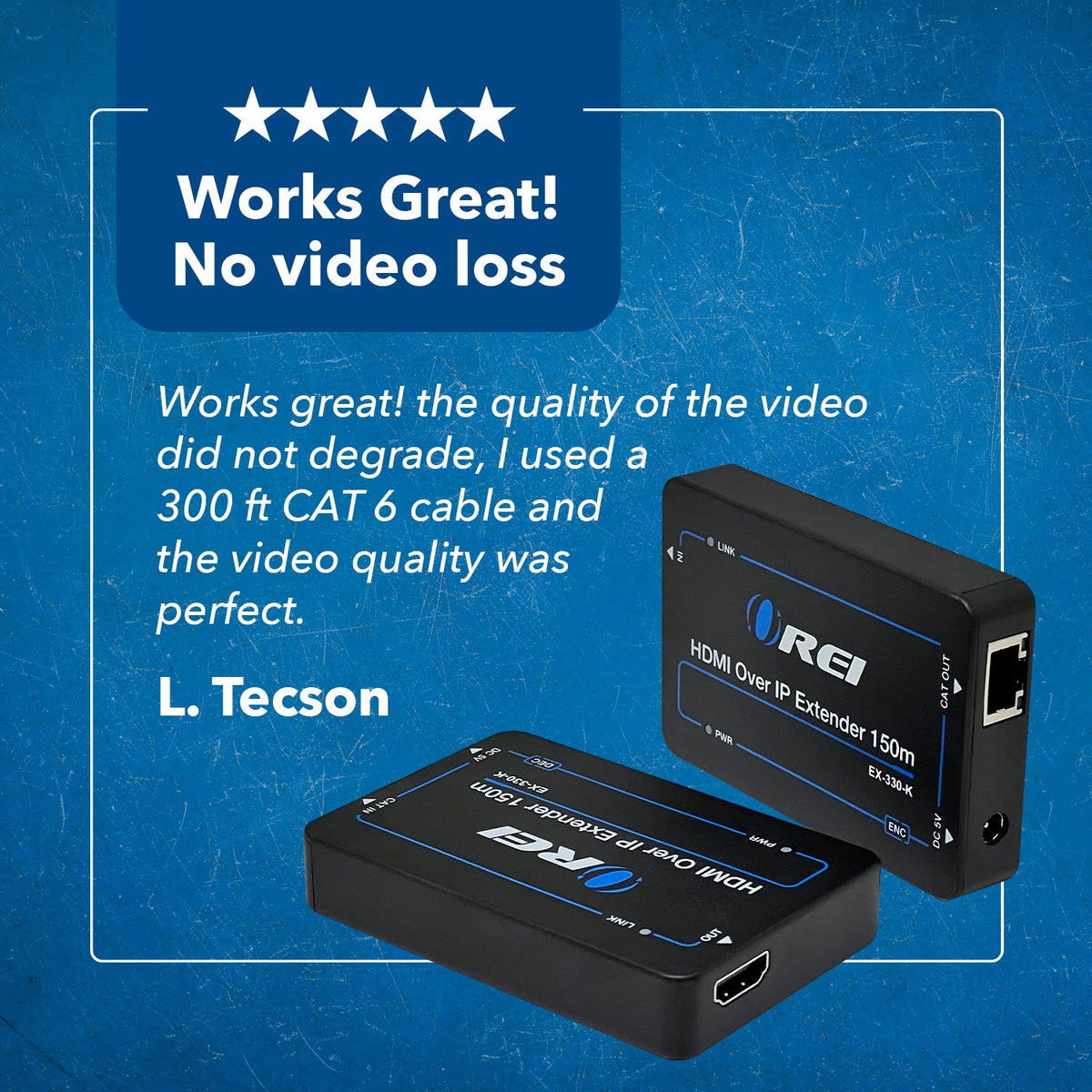 1080p  HDMI™ Extender (Over IP) - 500ft (cat6) (EX-330-K)