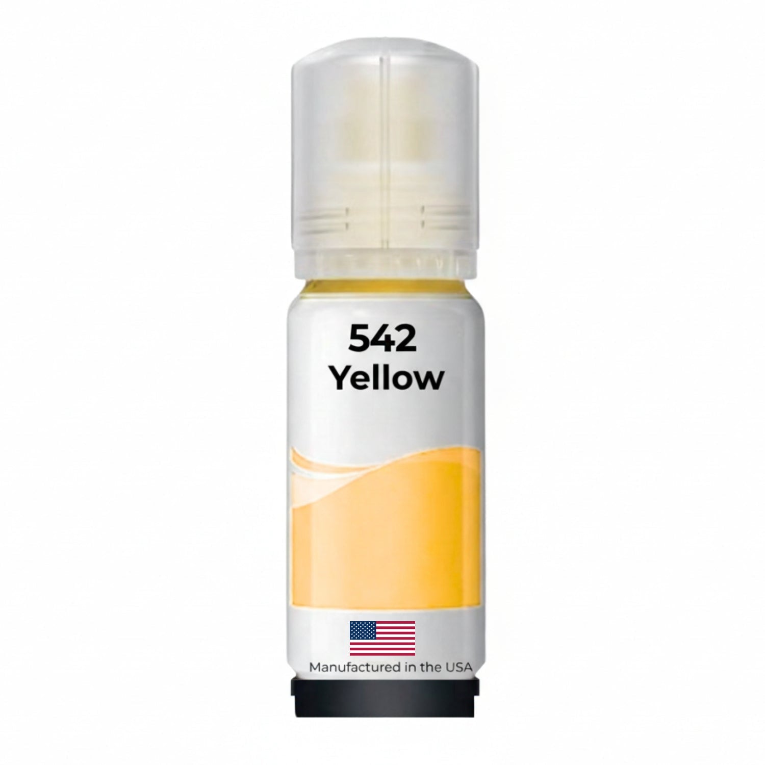 US Remanufactured for Epson 542 (T542420-S) 70 ml Yellow Ultra High Yield Ink Bottle Made in the USA, T542420-S