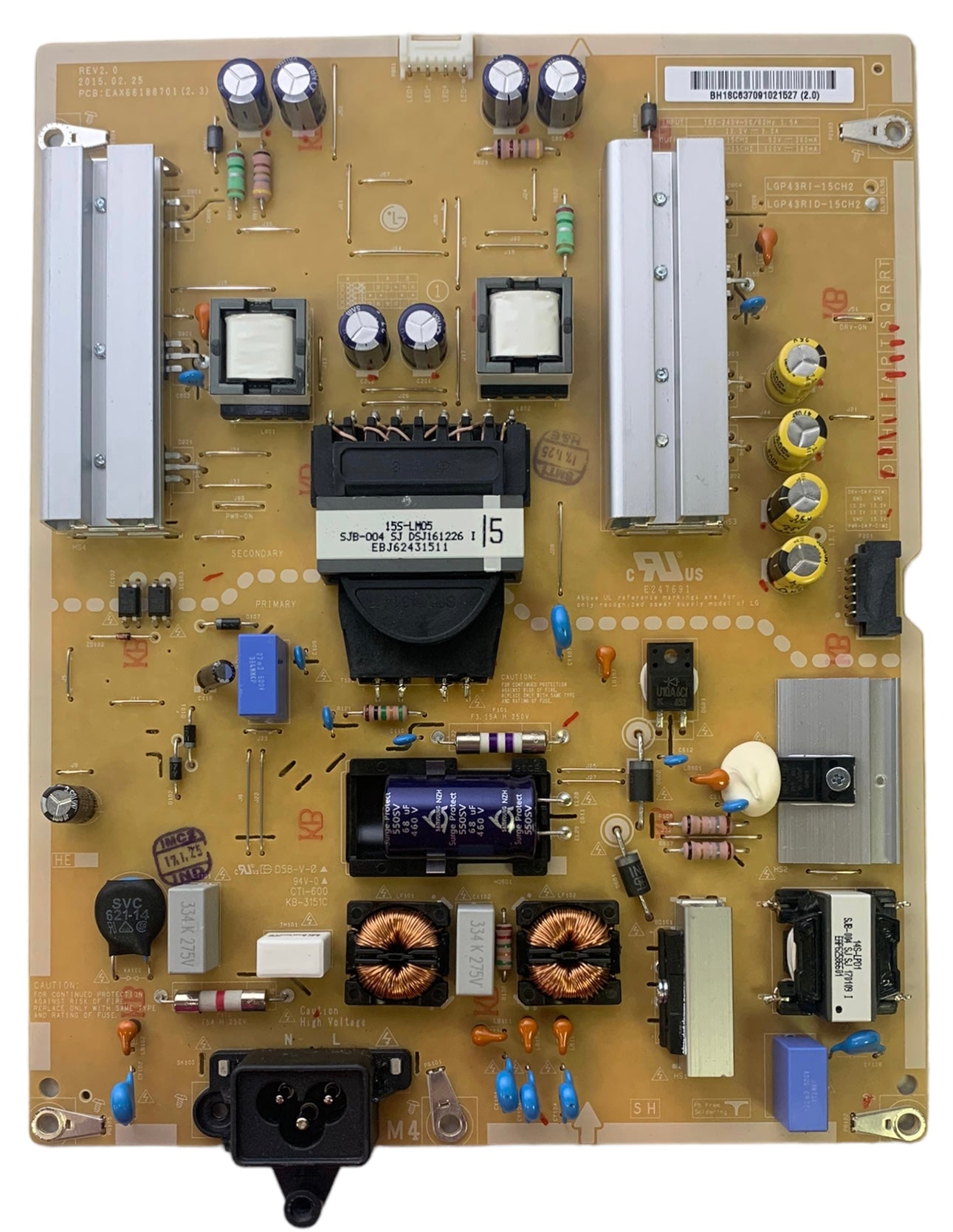 LG EAY63709102 Power Supply / LED Driver Board