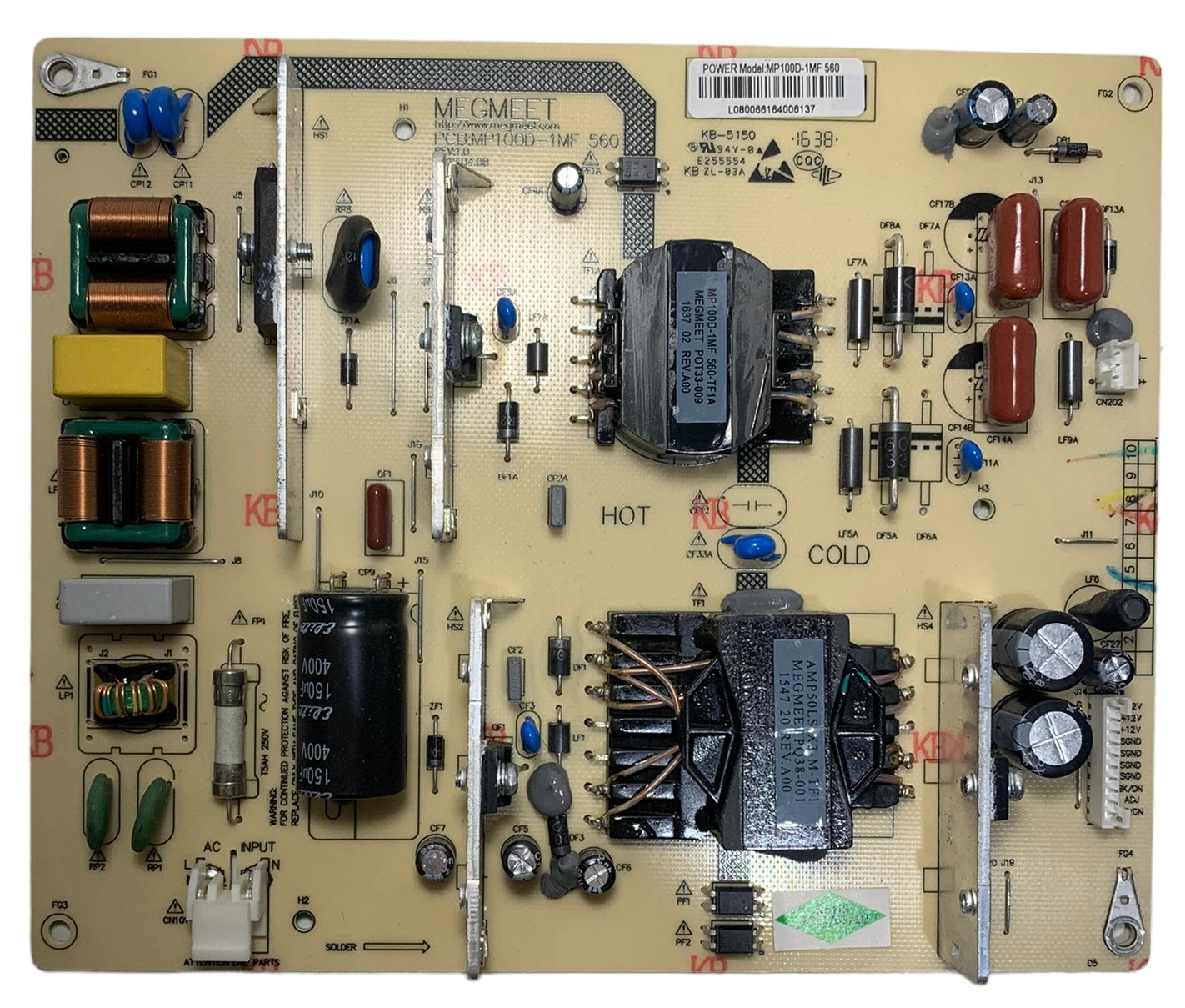 Hitachi 850159727 Power Supply / LED Board