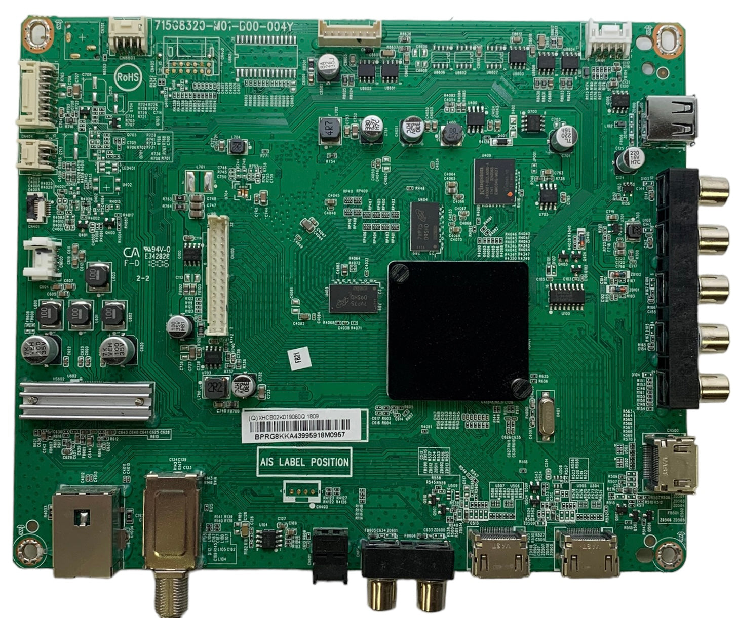 Vizio 756TXHCB02K0190 Main Board for D43F-F1 (LTTWVNNT / LTMWVNYU Serial)