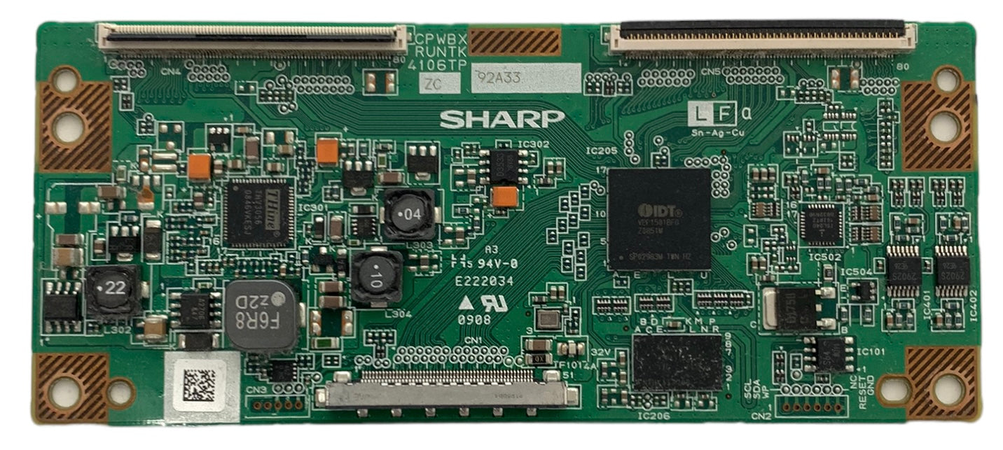 Sharp RUNTK4106TPZC (CPWBX4106TPZC) T-Con Board