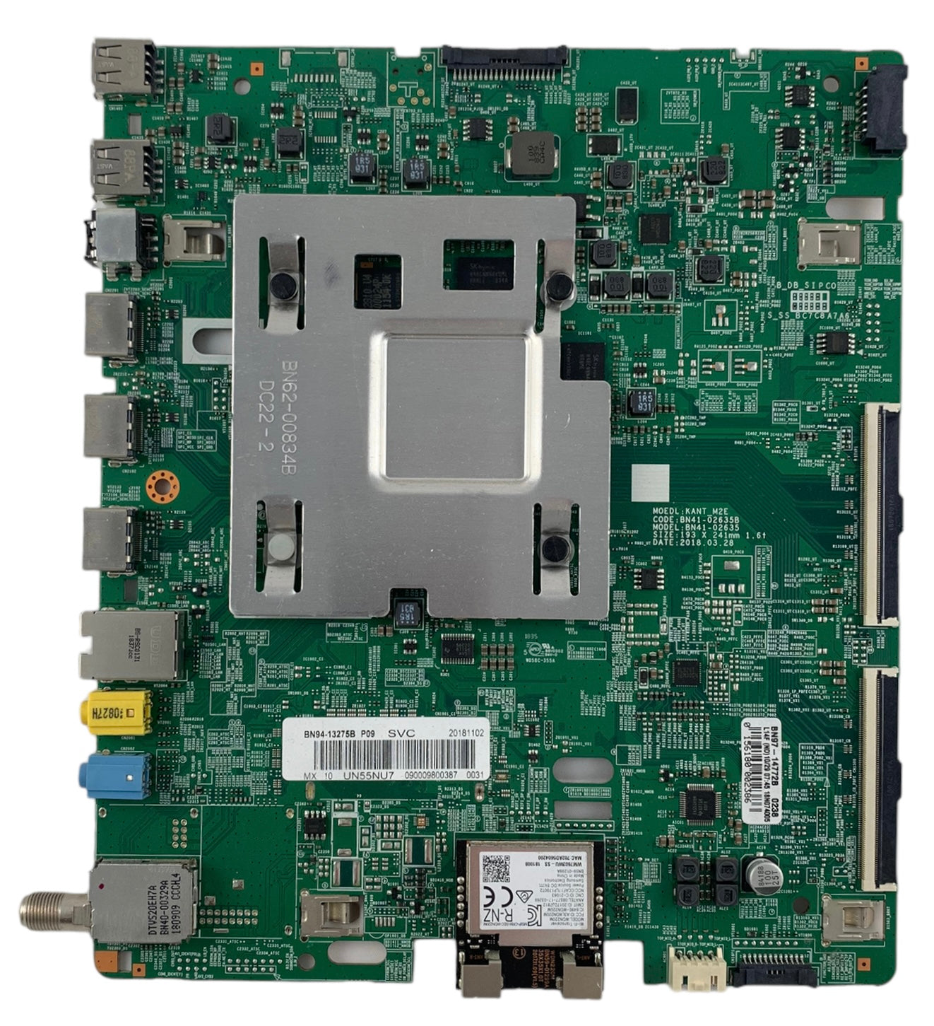 Samsung BN94-13275B Main Board UN55NU7100FXZA UN55NU710DFXZA UN55NU7200FXZA