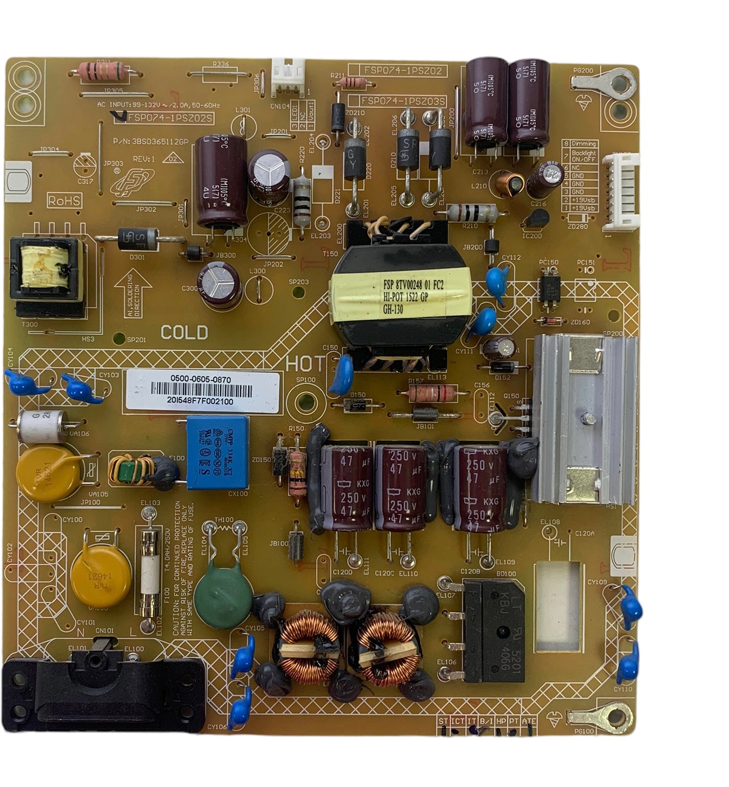 Sharp 9LE50006050870 Power Supply / LED Board for LC-32LE653U