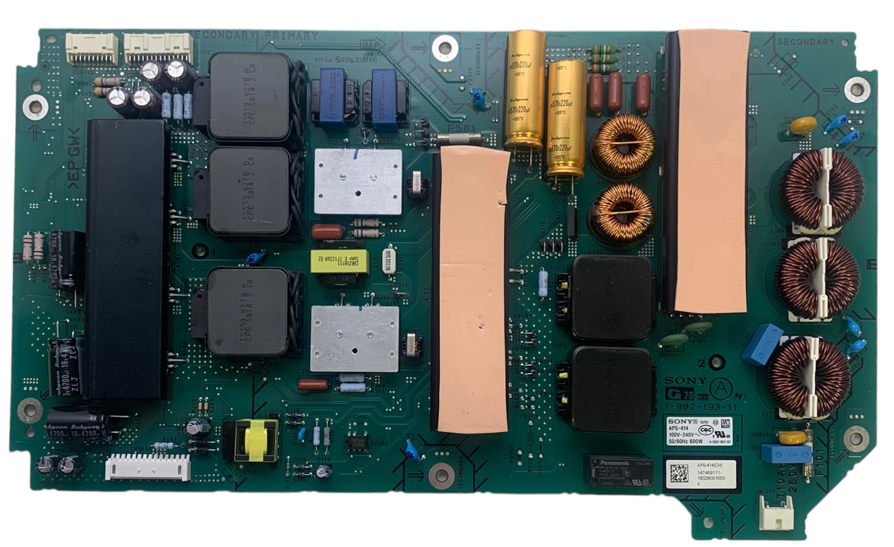 Sony 1-474-691-11 G76 Static Converter Power Supply Board