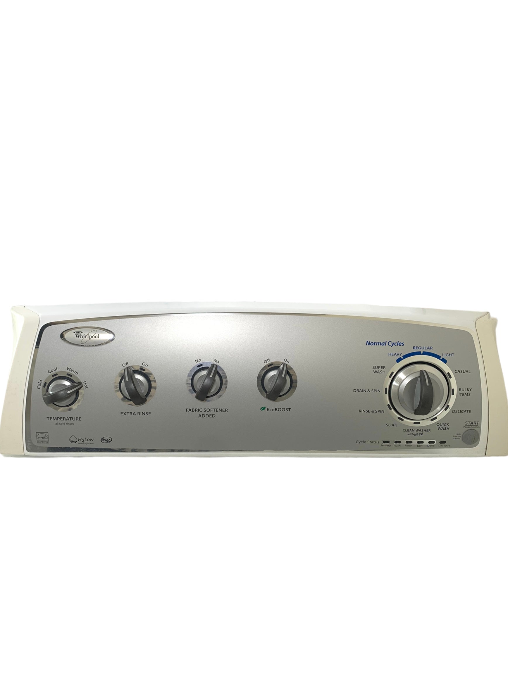 Whirlpool W10251366 (W10445380) Washer Panel Console w/ Control Board & Knobs