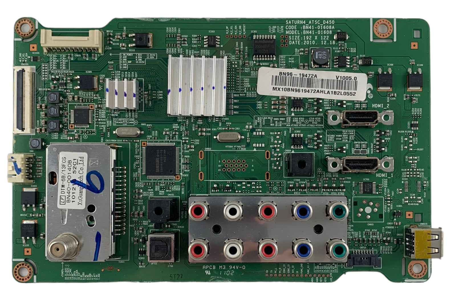 Samsung BN96-19472A Main Board for PN51D440A5DXZA