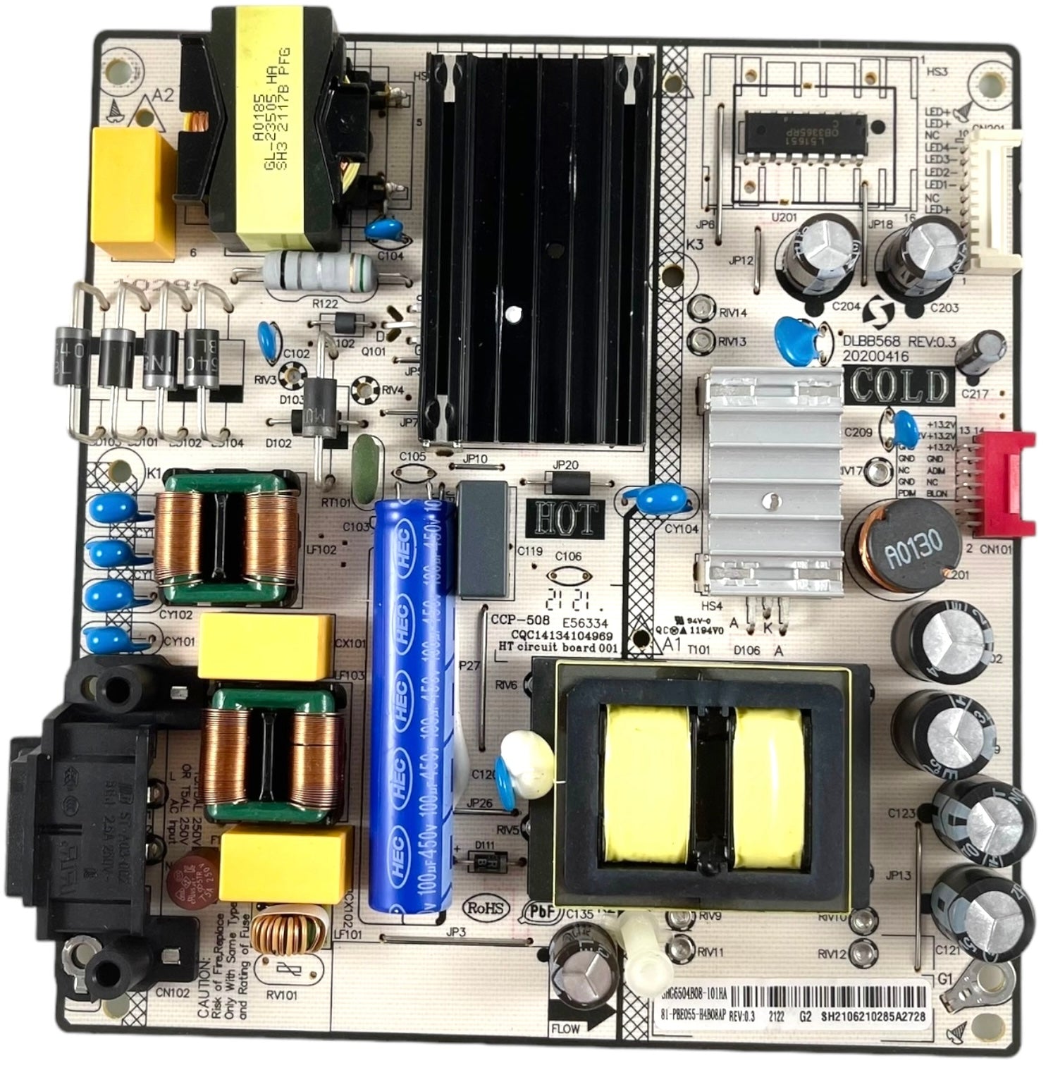 LG 81-PBE055-H4B08AP Power Supply/LED Driver Board