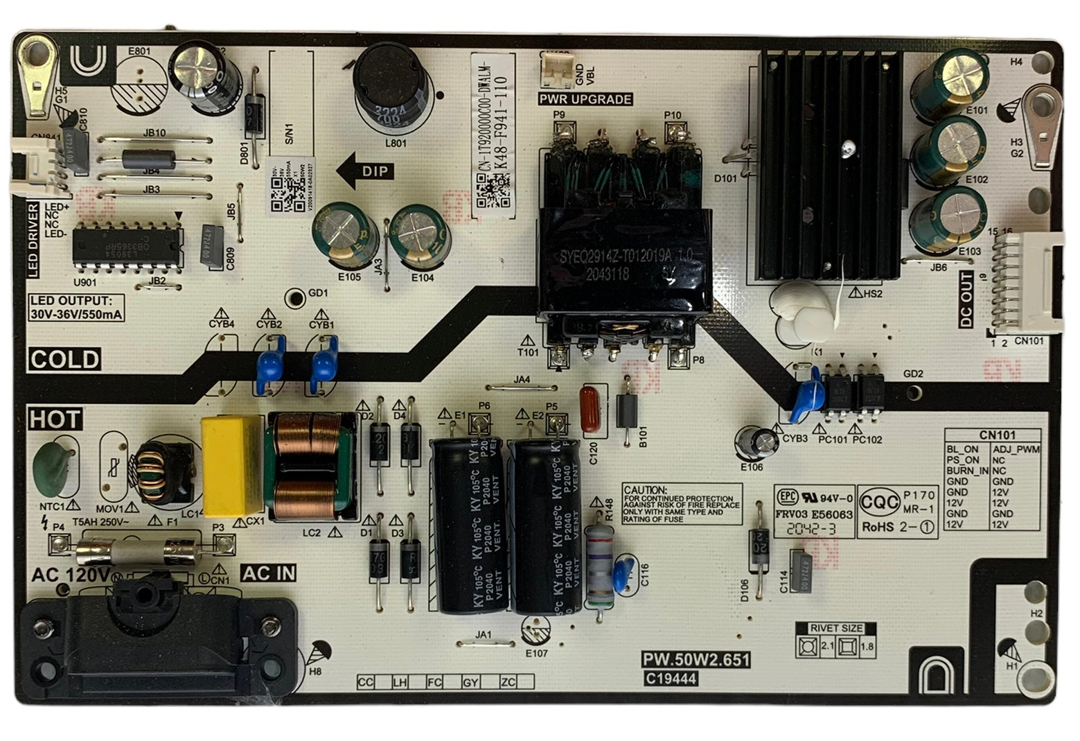 Toshiba 1T920000C00 Power Supply for 32LF221U21