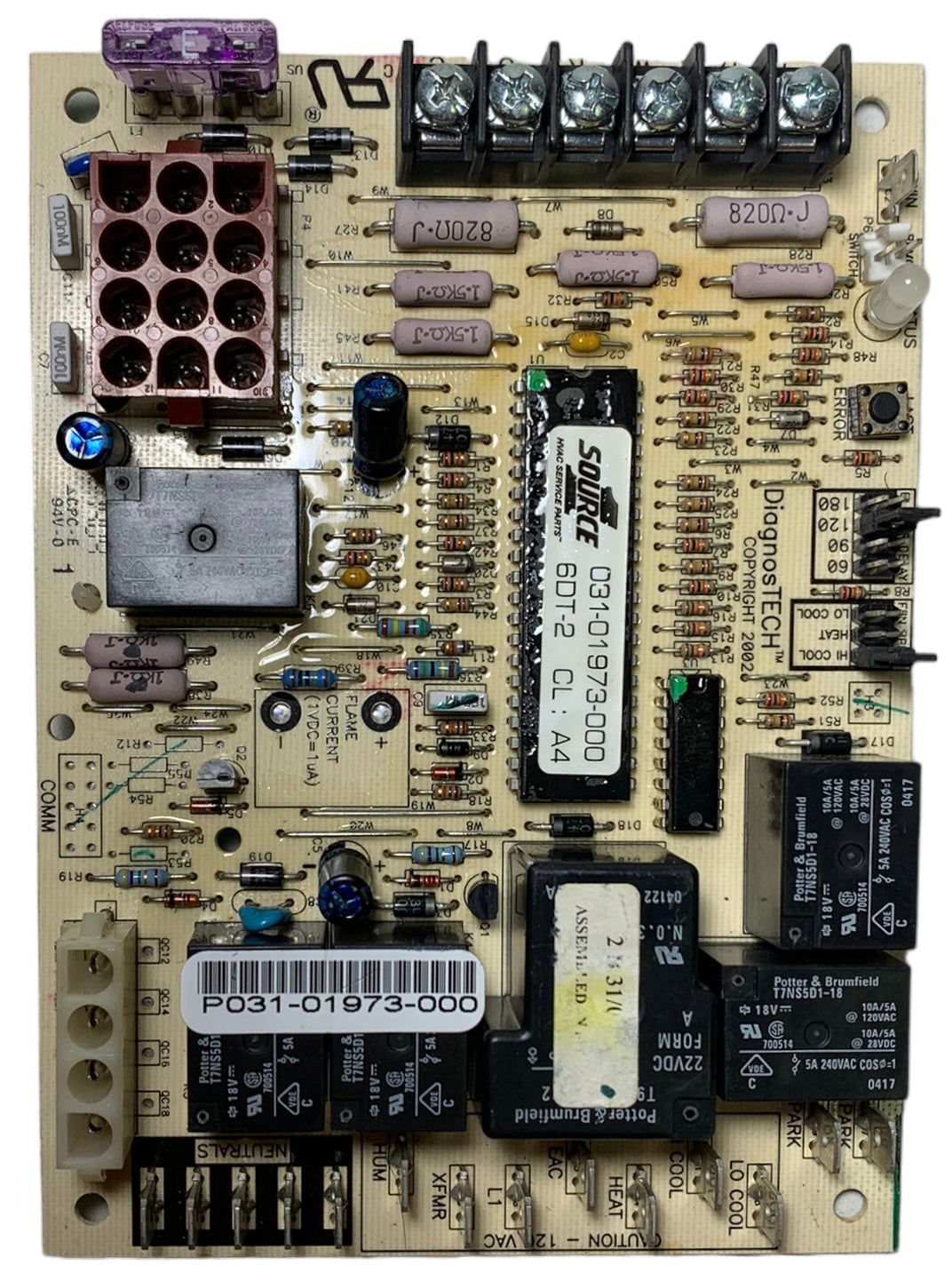 Furnace Control Circuit Board Fits York Luxaire Coleman 031-01973-000 031-01933-000