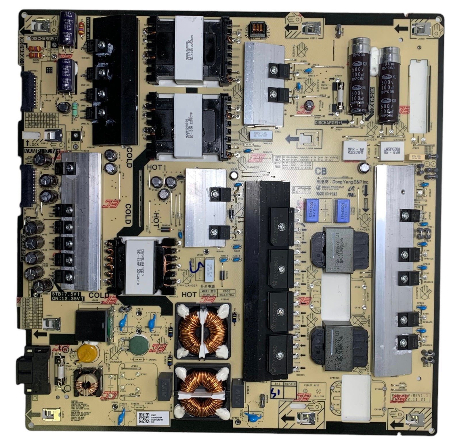 Samsung BN44-01218A Power Supply Board for QN75Q80CDFXZA