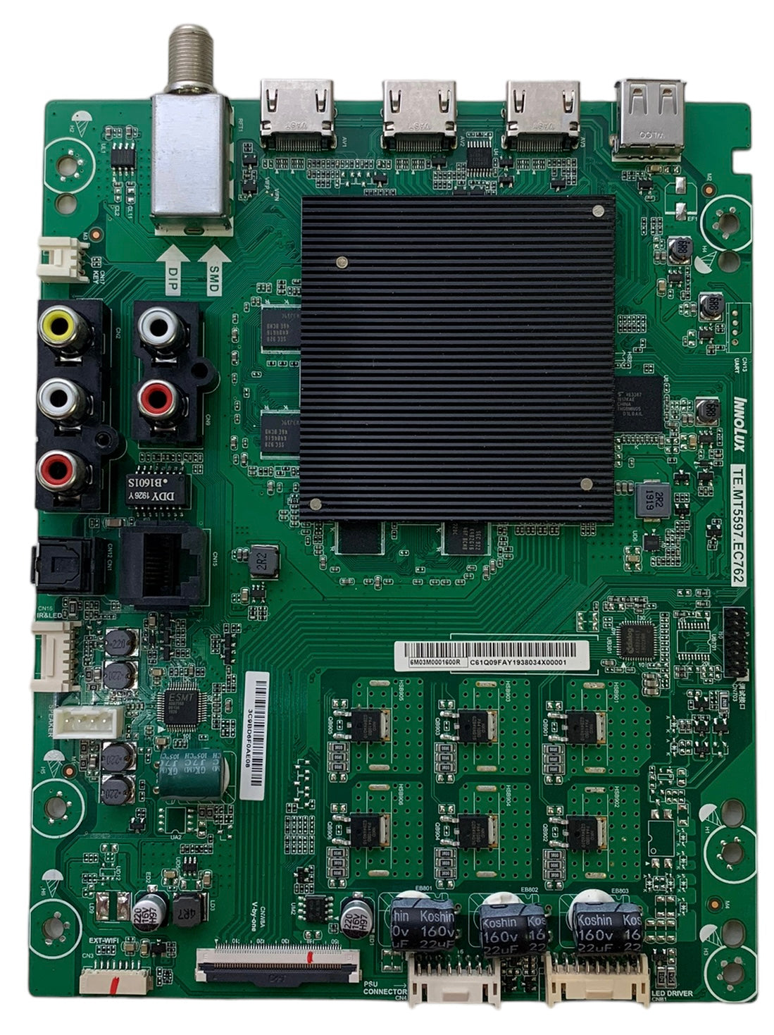 Vizio 6M03M0001600R Main Board for V655-G9 (LINIYBMV Serial)