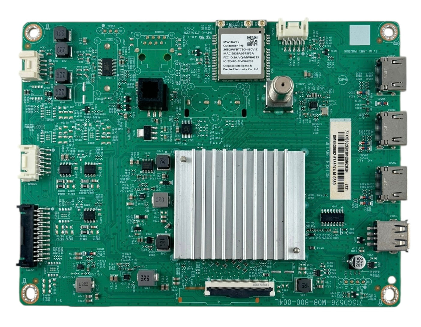 Vizio 756TXNCB02K013 Main Board for VQD43M-0801