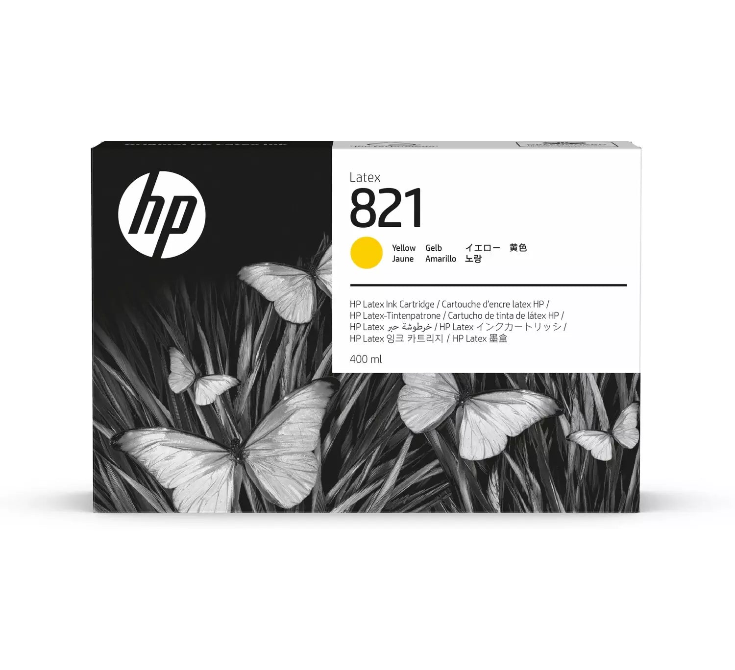 New, Pre-Owned - HP 821 400ml High-Yield Yellow Latex Ink Cartridge, G0Y88A